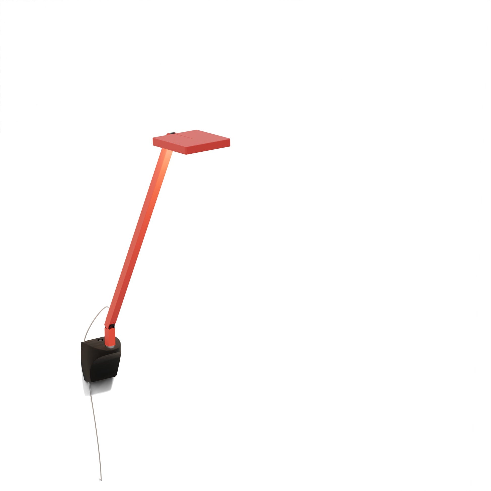 Focaccia Solo Desk Lamp Matte Fire Red Wall Mount Matte Black Fcd 1 Mfr Wal by Koncept Inc