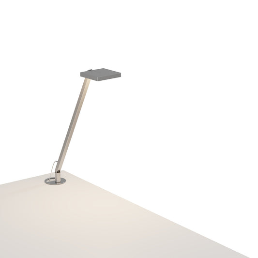 Focaccia Solo Desk Lamp Silver Grommet Mount Fcd 1 Sil Grm by Koncept Inc