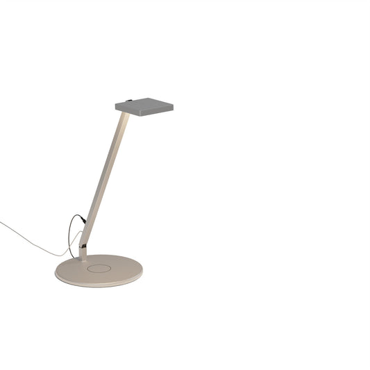 Focaccia Solo Desk Lamp Silver Wireless Charging Base Fcd 1 Sil Qcb by Koncept Inc