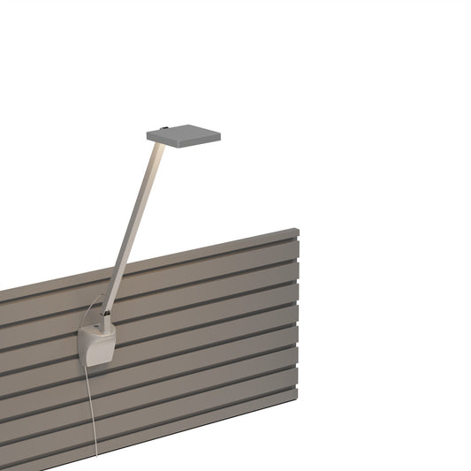 Focaccia Solo Desk Lamp Silver Slatwall Mount Fcd 1 Sil Slt by Koncept Inc