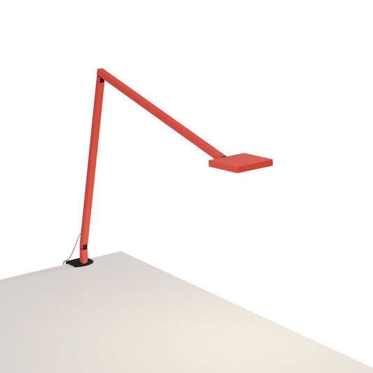 Focaccia Desk Lamp Matte Fire Red Desk Clamp Matte Black Fcd 2 Mfr 2Cl by Koncept Inc