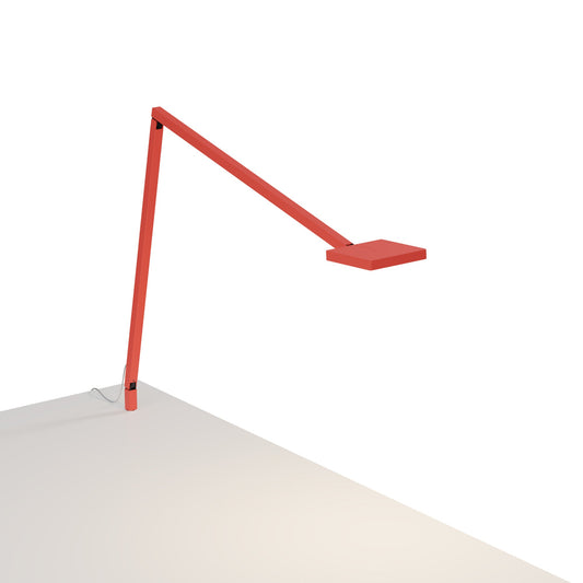 Focaccia Desk Lamp Matte Fire Red Through Table Mount Fcd 2 Mfr Thr by Koncept Inc
