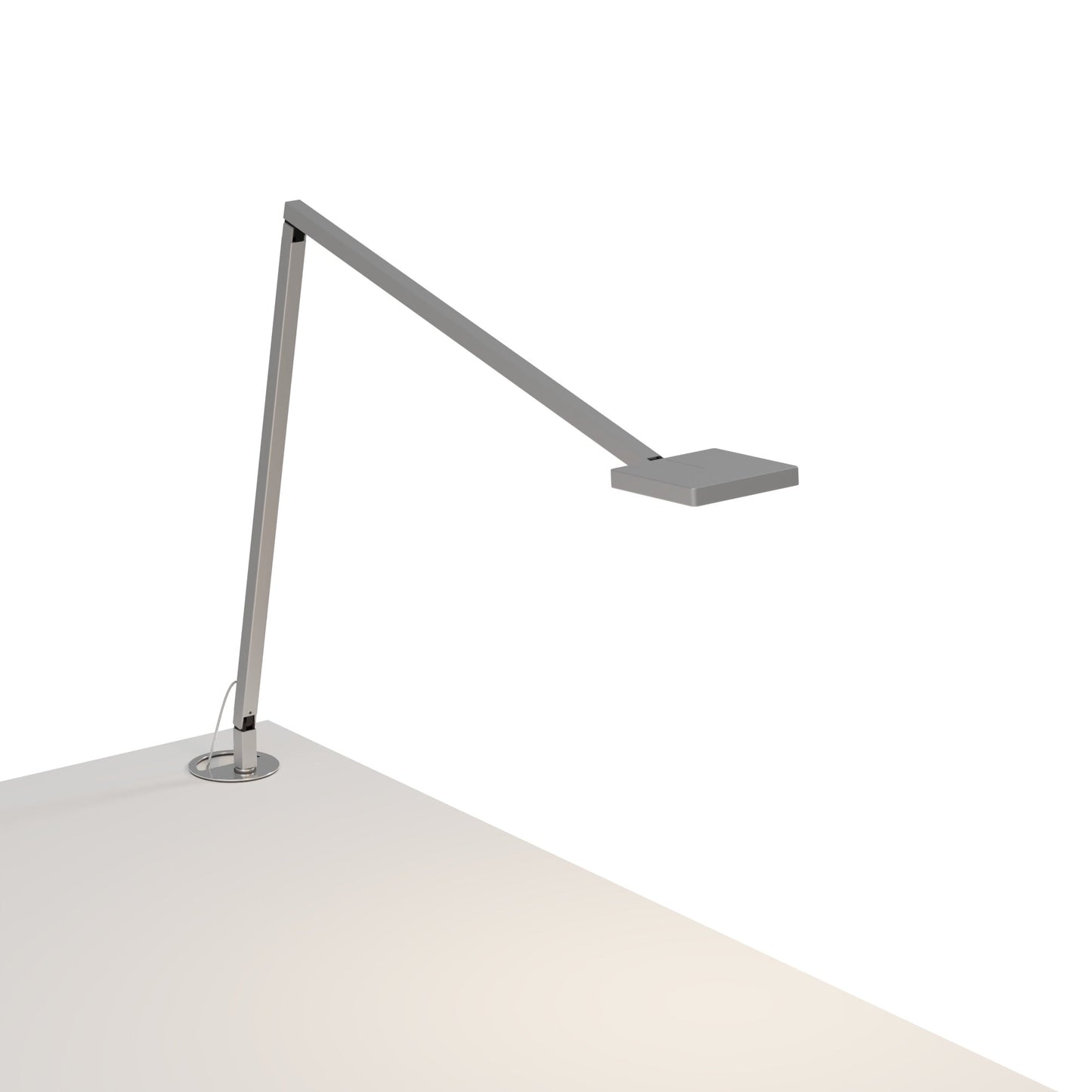 Focaccia Desk Lamp Silver Grommet Mount Fcd 2 Sil Grm by Koncept Inc