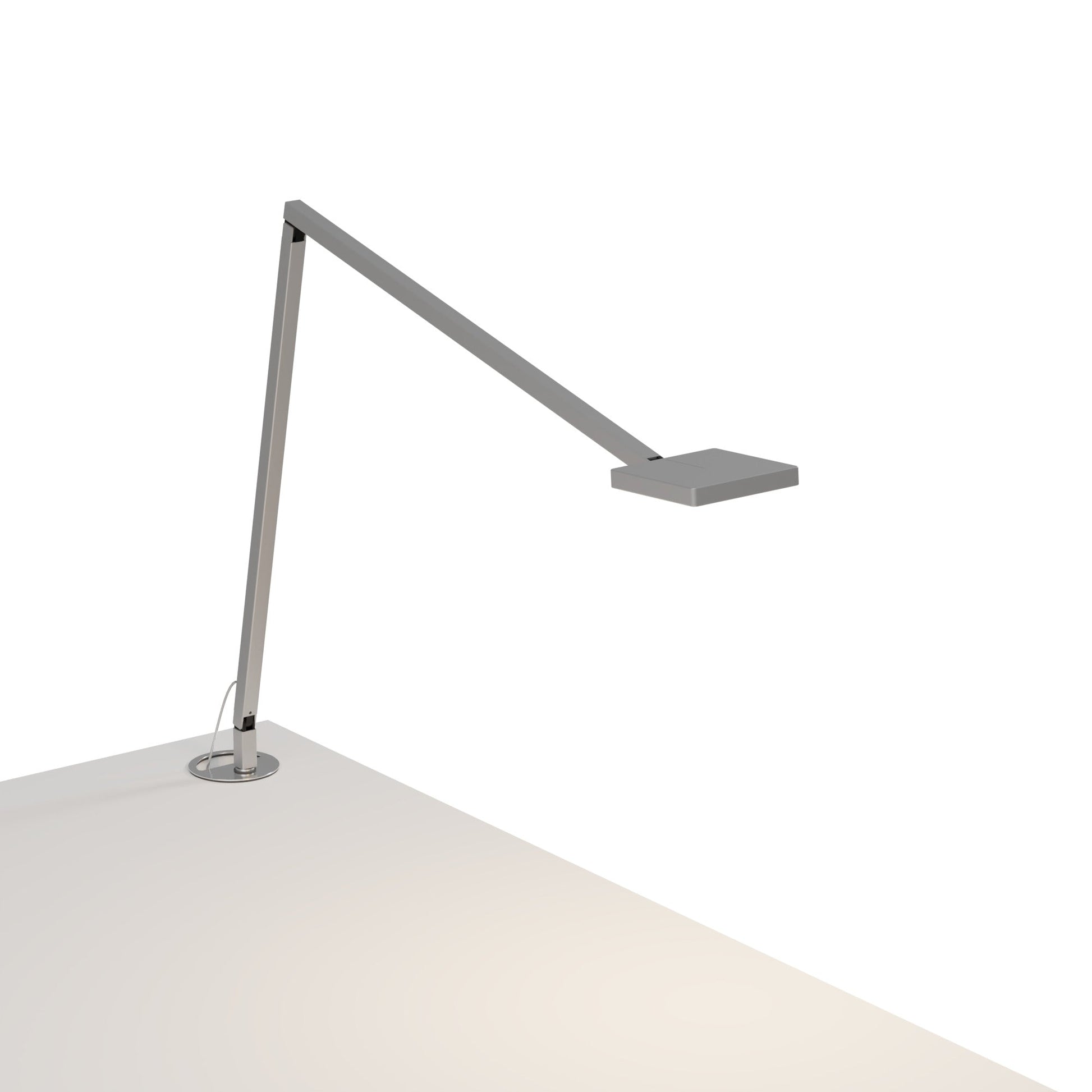 Focaccia Desk Lamp Silver Grommet Mount Fcd 2 Sil Grm by Koncept Inc
