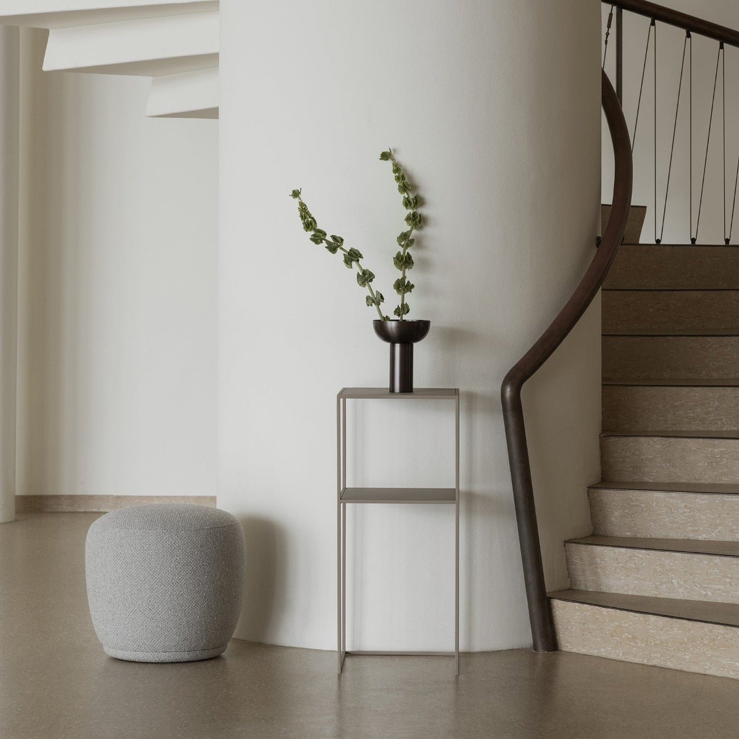 blomus Fera Pedestal Table with Shelf Nomad