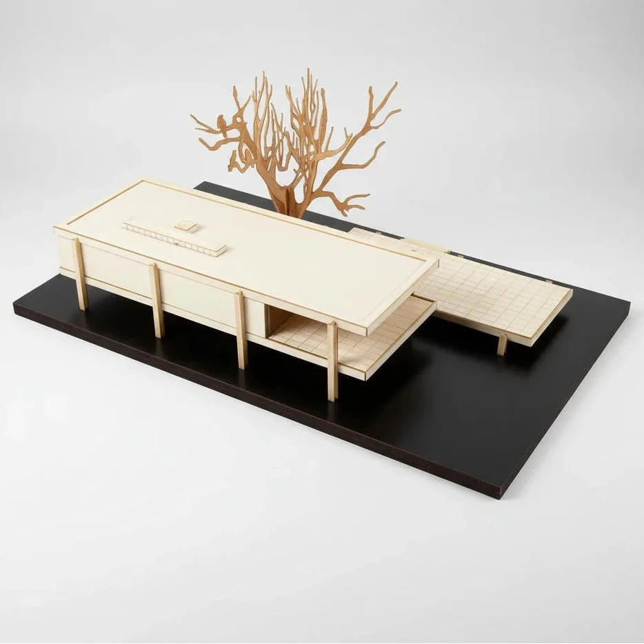 Little Building Co. Farnsworth House – wooden model kit, photo 10