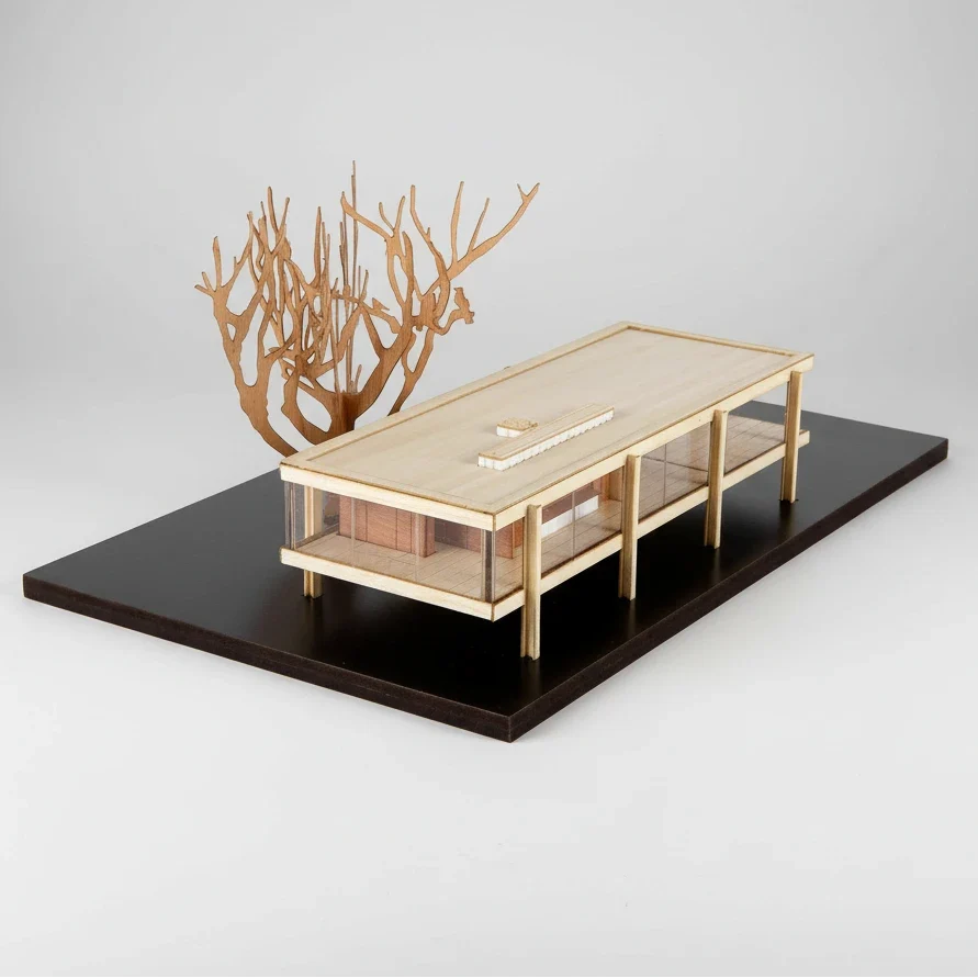 Little Building Co. Farnsworth House – wooden model kit, photo 5