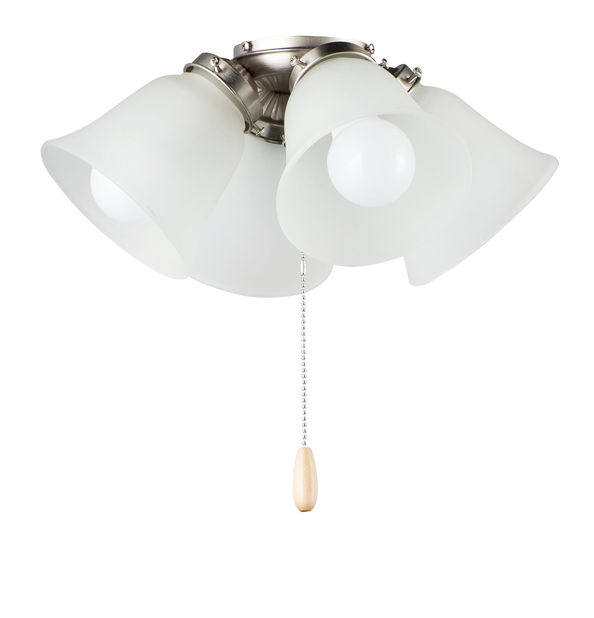 4-Light LED Ceiling Fan Light Kit with Bulbs Satin Nickel by Maxim Lighting