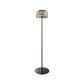 Iron and Smoky Glass Floor Lamp Black by Finesse Decor FL-DS25-2SB