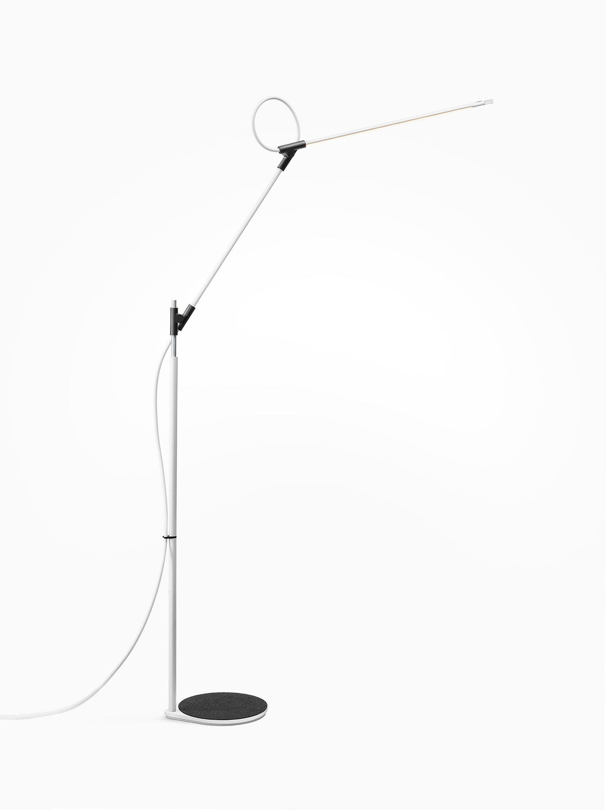 White Superlight floor task lamp, studio view