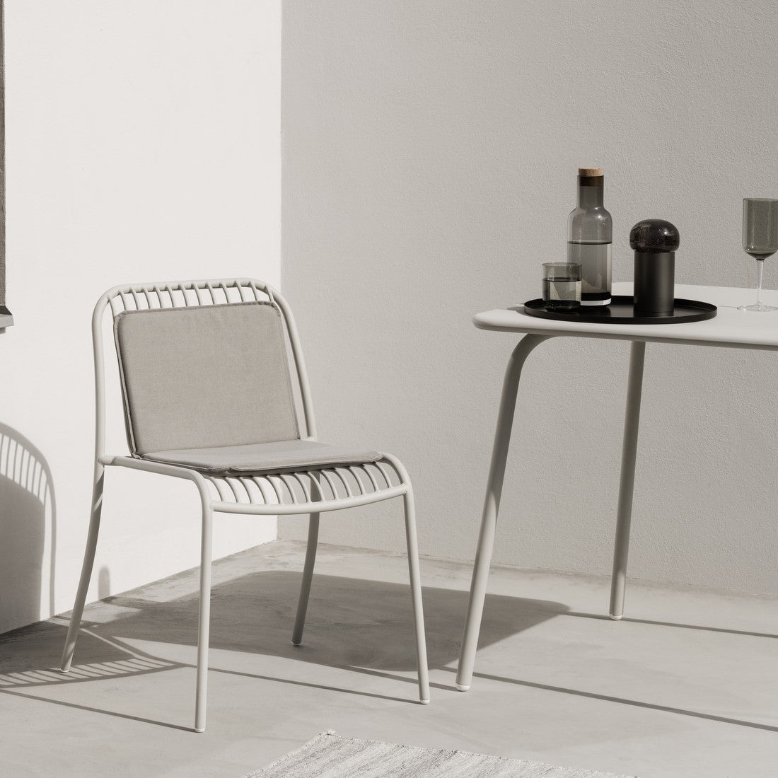 blomus Fuumi White Wine Glasses 10.5 oz Smoke Glass Set of 4