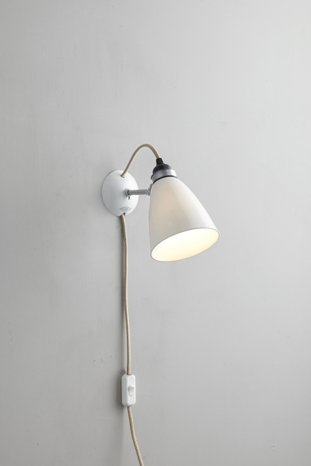 Hector 30 Medium Dome Plug-In Wall Light – maker studio view