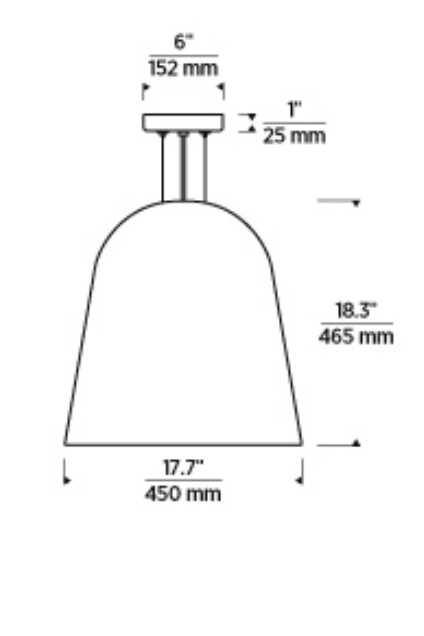 Large Bell Pendant 700Tdfetpe by Visual & Comfort & Co