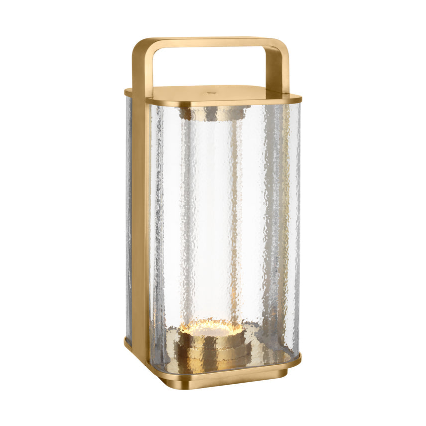 Portable Brass Bronze LED Table Lamp Flacara 15 by Visual & Comfort & Co
