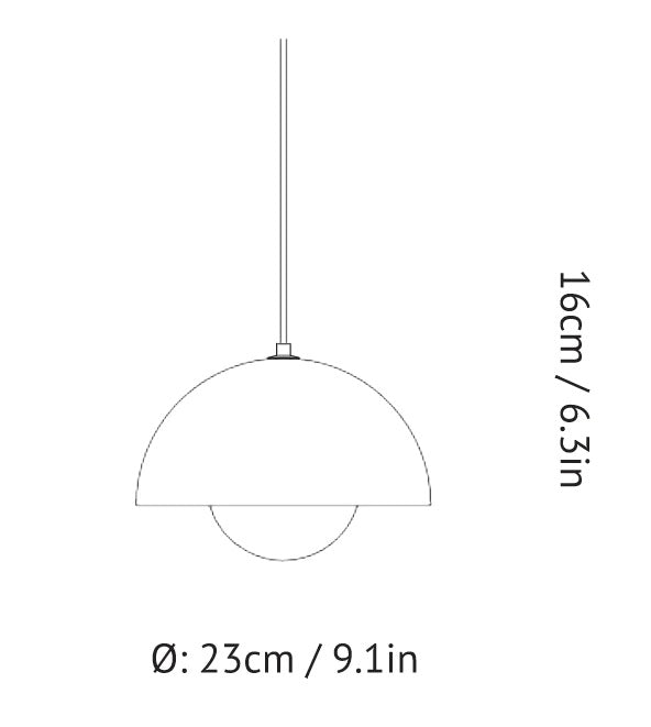 Flowerpot Vp1 Pendant Light by &Tradition