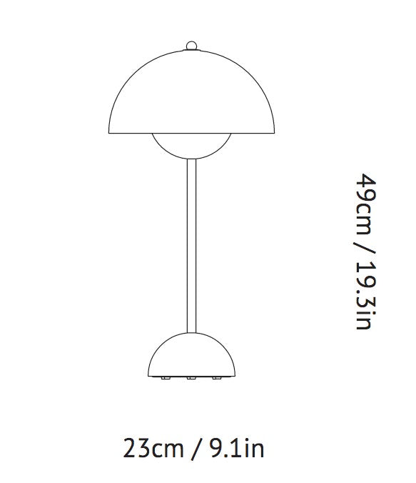 Flowerpot Vp3 Table Lamp by &Tradition