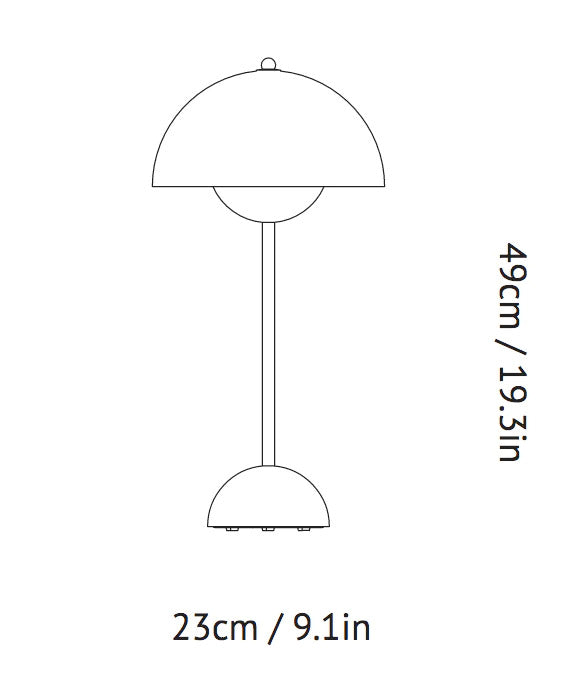 Flowerpot Table Lamp Vp3 by &Tradition