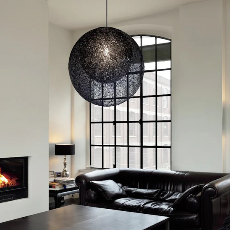 Yamagiwa Mayuhana 2 Sphere Pendant Light by Toyo Ito – detail and setting 1
