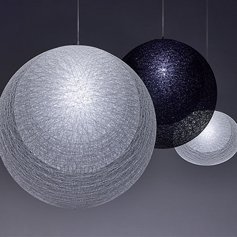 Yamagiwa Mayuhana 2 Sphere Pendant Light by Toyo Ito – detail and setting 3