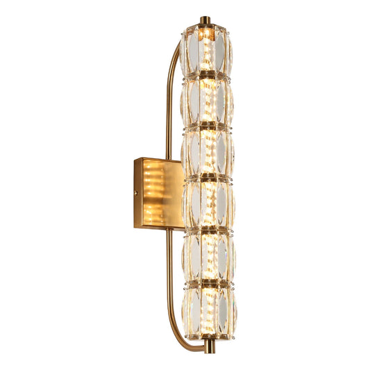 Frvabe Rt Ha05131 Gold Crystal Wall Sconce - LNC Home