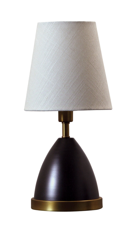 House of Troy Geo 12" Parabola Mini Accent Lamp in Mahogany Bronze with Weathered Brass Accents