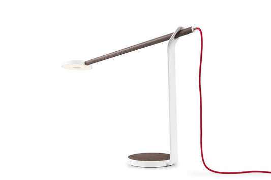 Gravy Desk Lamp Walnut Matte White Warm Light Gr1 W Wnr Mwt Dsk by Koncept Inc