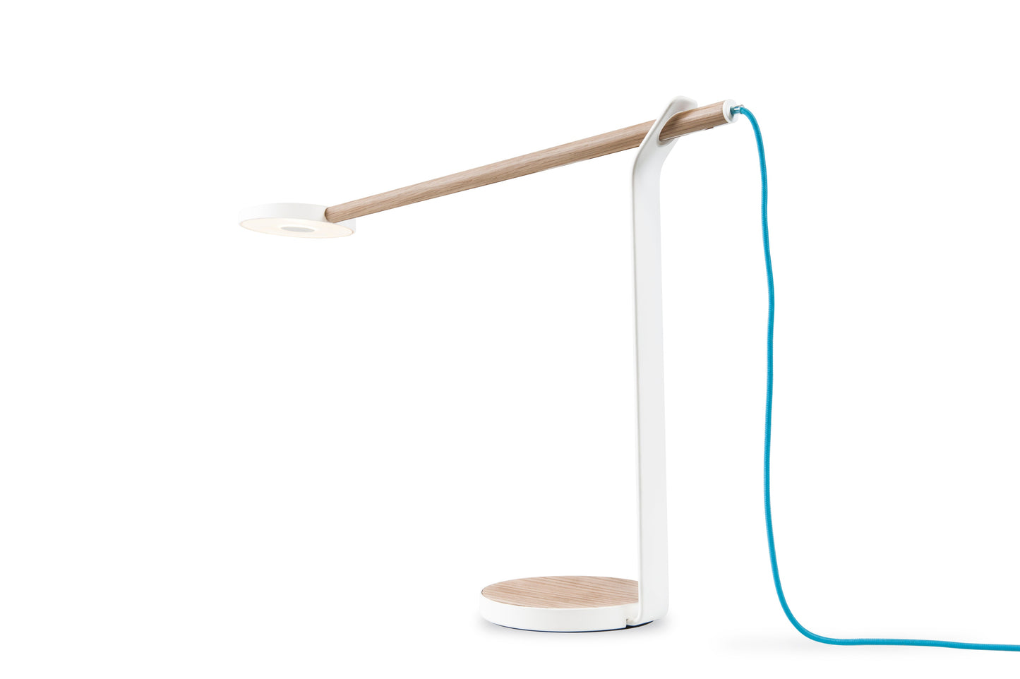 Gravy Desk Lamp White Oak Matte White Warm Light Gr1 W Wob Mwt Dsk by Koncept Inc