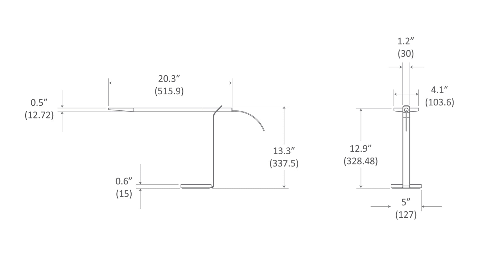 Gravy Desk Lamp White Oak Matte White Warm Light Gr1 W Wob Mwt Dsk by Koncept Inc