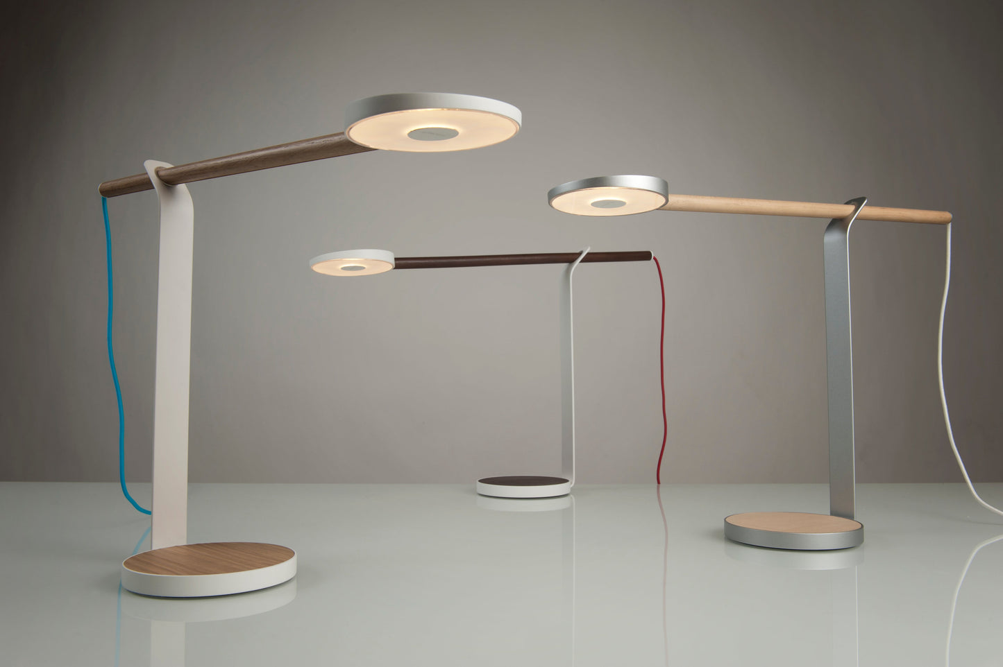Gravy Desk Lamp White Oak Matte White Warm Light Gr1 W Wob Mwt Dsk by Koncept Inc
