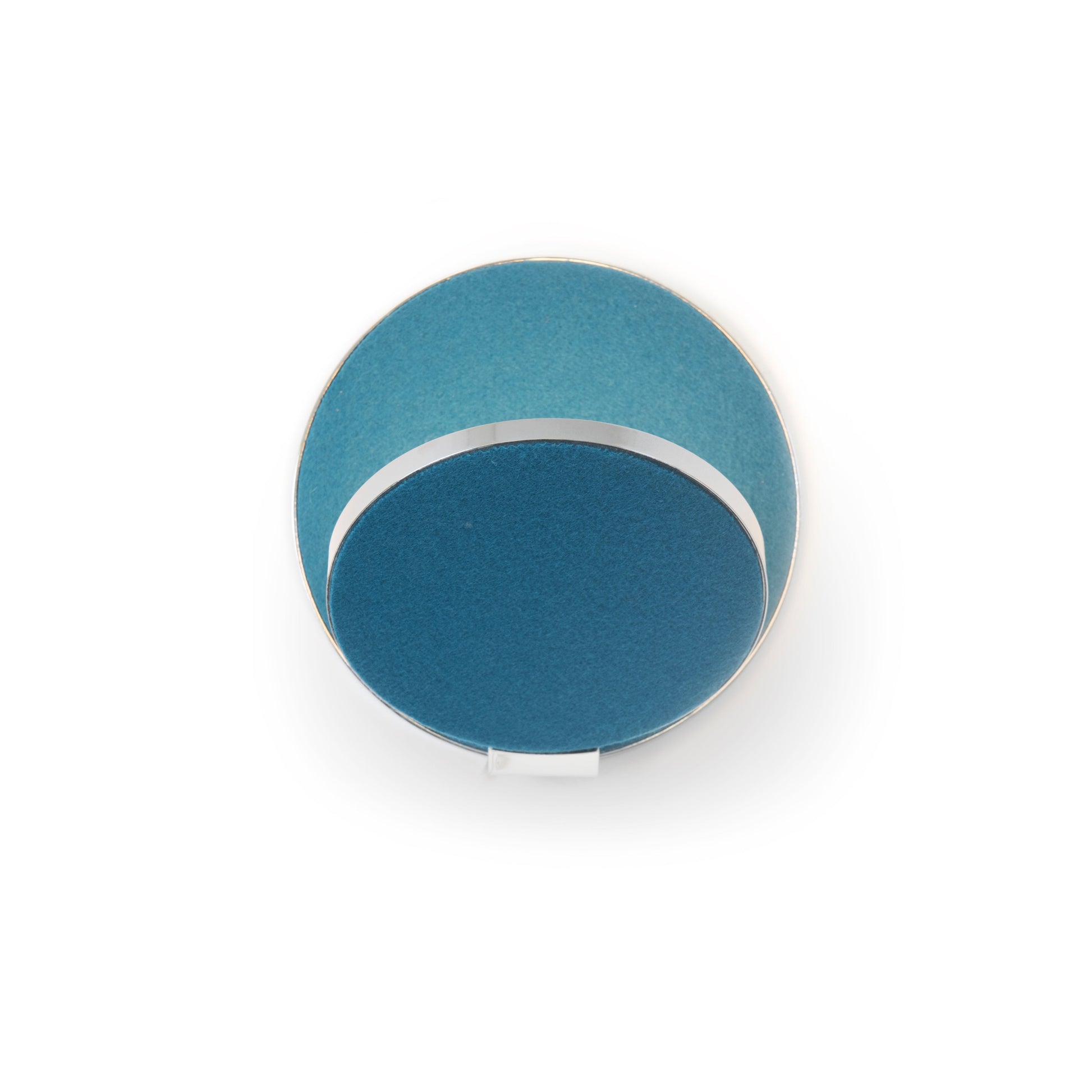 Gravy Wall Sconce Chrome Body Azure Felt Plates Hardwire Grw S Crm Azf Hw by Koncept Inc