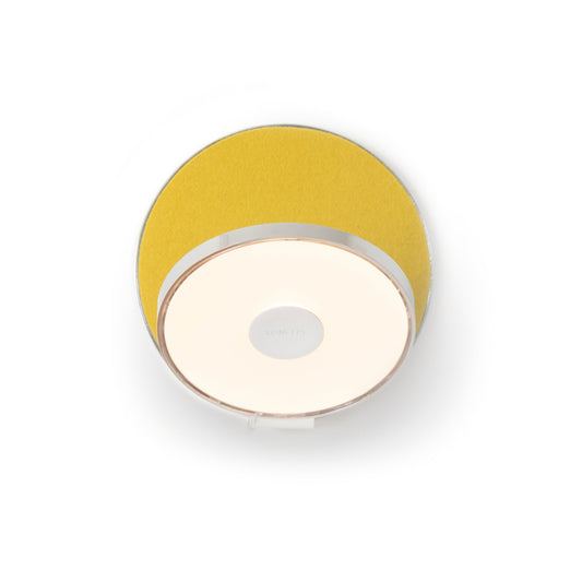 Gravy Wall Sconce Chrome Body Honeydew Felt Plates Plug In Grw S Crm Hdf Pi by Koncept Inc