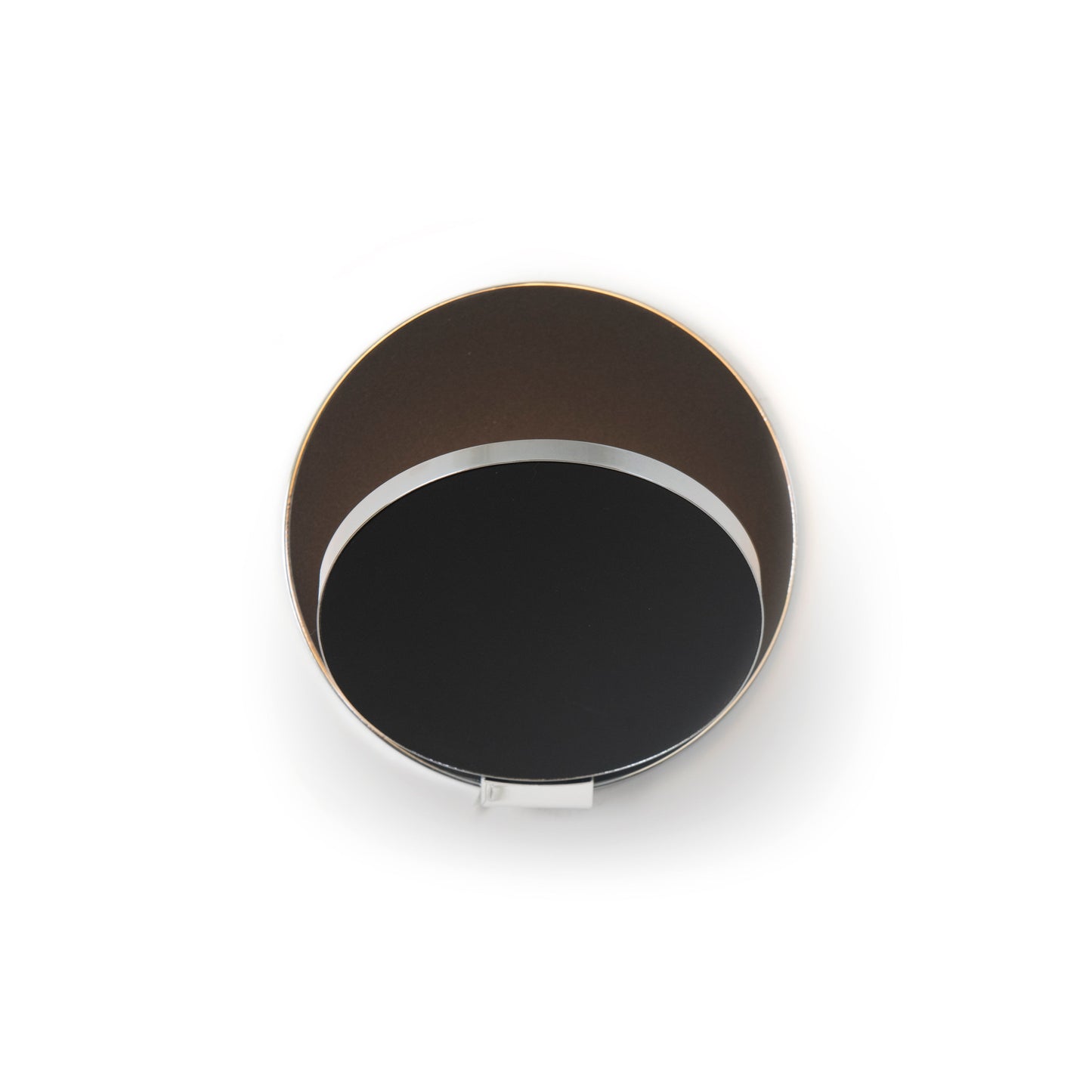 Gravy Wall Sconce Chrome Body Metallic Black Plates Hardwire Grw S Crm Mbk Hw by Koncept Inc