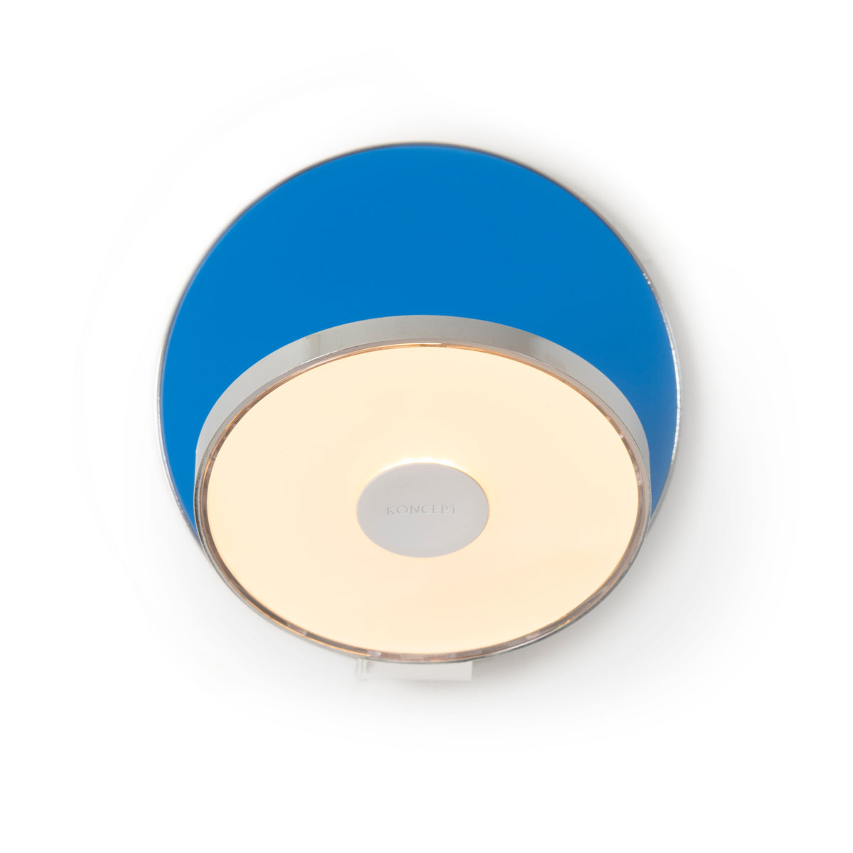 Koncept Gravy LED Wall Sconce, Chrome, Matte Blue, Hardwire (GRW-S-CRM-MBL-HW)