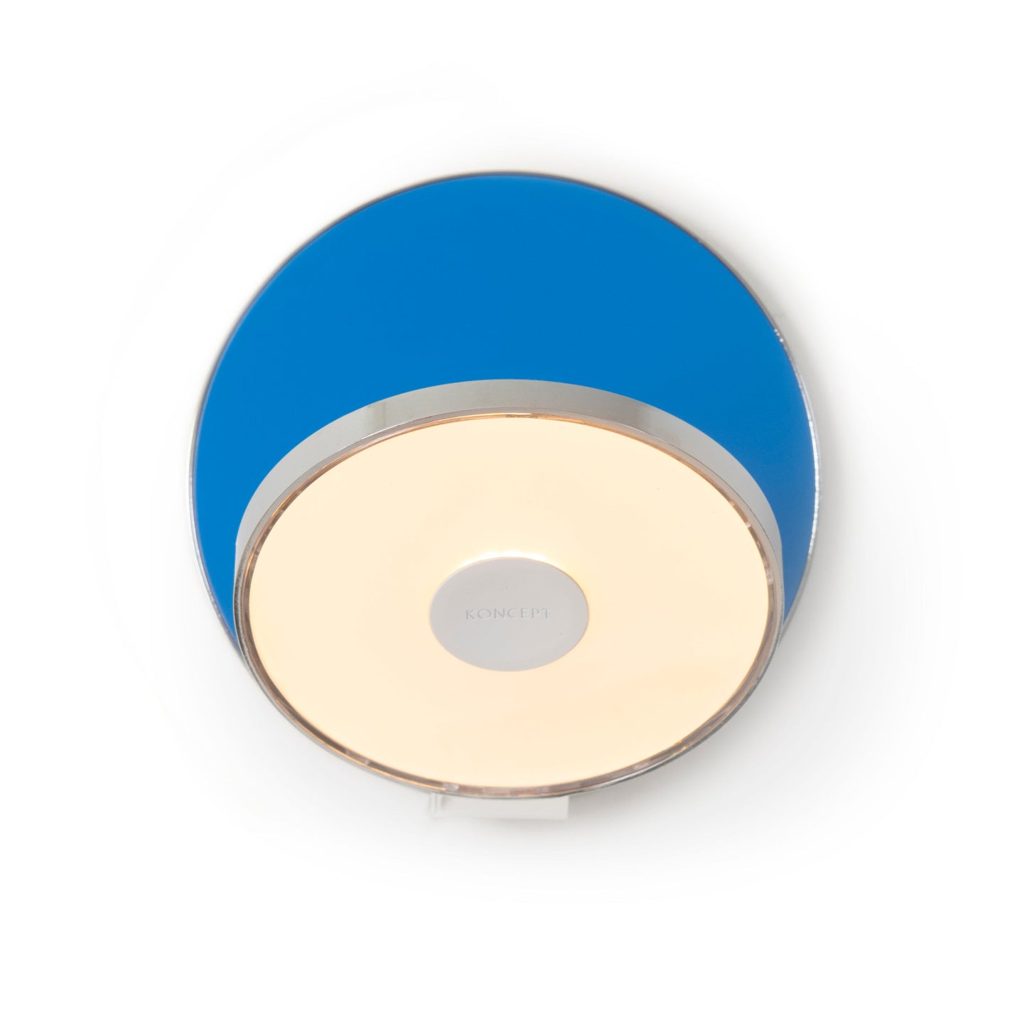 Gravy Wall Sconce Chrome Body Matte Blue Plates Hardwire Grw S Crm Mbl Hw by Koncept Inc