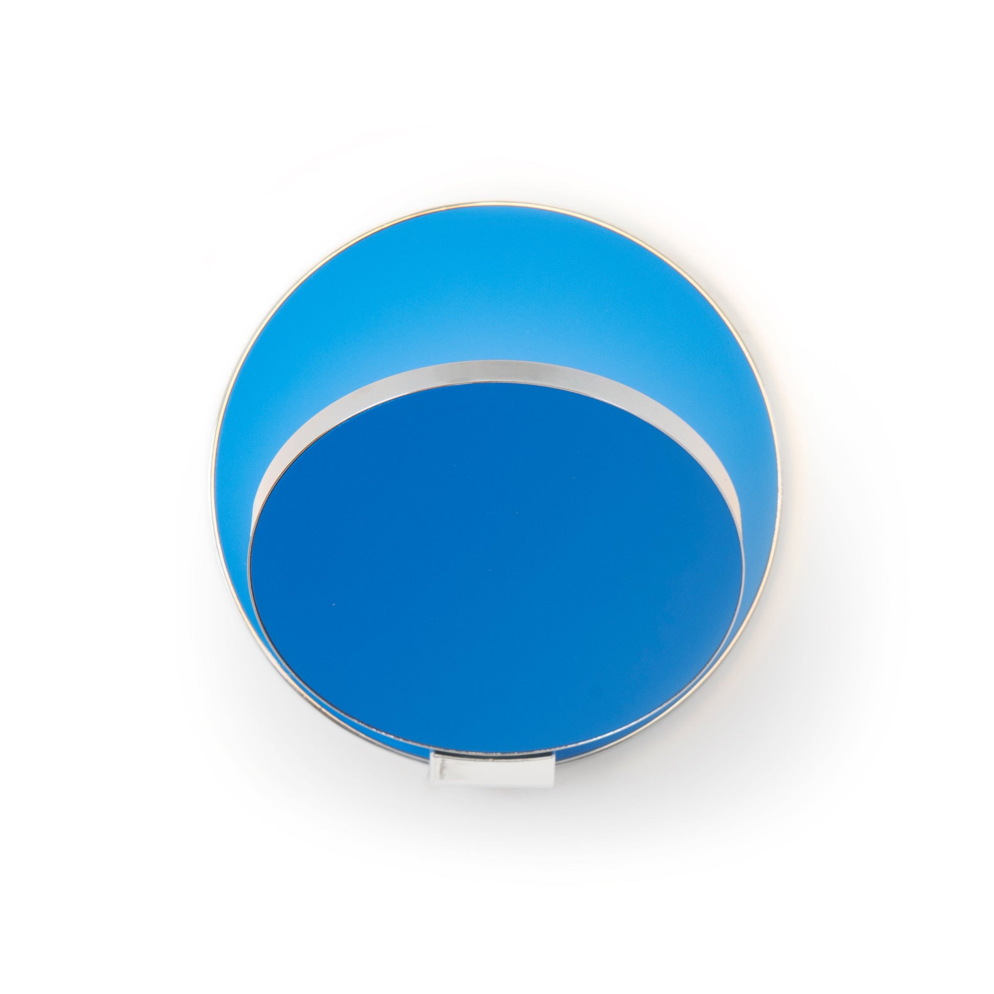 Gravy Wall Sconce Chrome Body Matte Blue Plates Hardwire Grw S Crm Mbl Hw by Koncept Inc