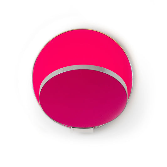 Gravy Wall Sconce Chrome Body Matte Hot Pink Plates Hardwire Grw S Crm Mhp Hw by Koncept Inc