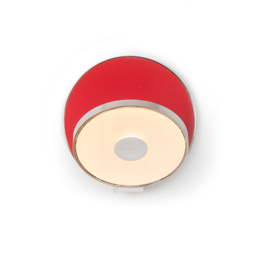 Gravy Wall Sconce Chrome Body Matte Red Plates Plug In Grw S Crm Mrd Pi by Koncept Inc