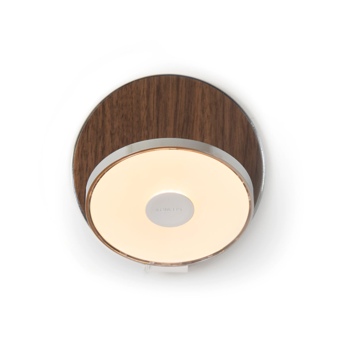 Koncept Gravy LED Wall Sconce, Chrome, Oiled Walnut, Hardwire (GRW-S-CRM-OWT-HW)