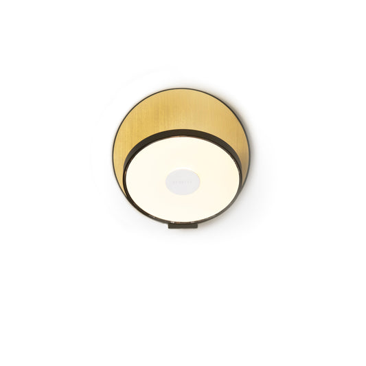 Gravy Wall Sconce Metallic Black Body Brass Plates Hardwire Grw S Mbk Brs Hw by Koncept Inc
