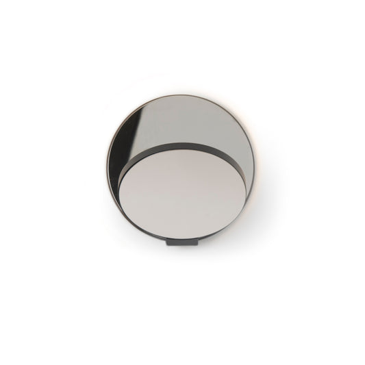 Gravy Wall Sconce Metallic Black Body Chrome Plates Plug In Grw S Mbk Crm Pi by Koncept Inc