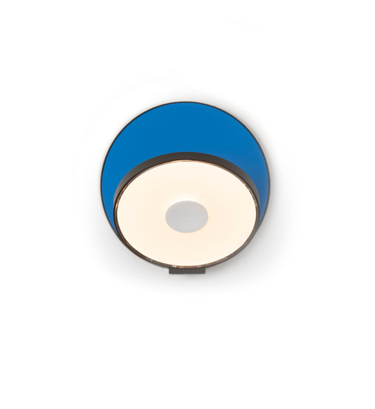 Gravy Wall Sconce Metallic Black Body Matte Blue Plates Plug In Grw S Mbk Mbl Pi by Koncept Inc