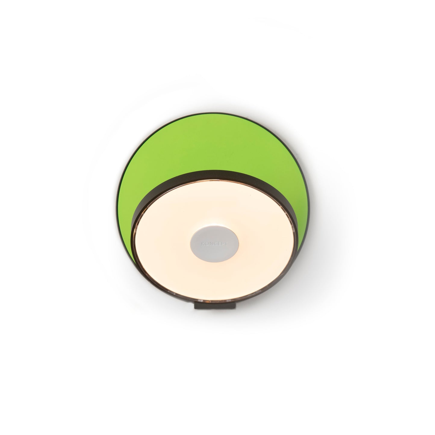 Gravy Wall Sconce Metallic Black Body Matte Green Plates Plug In Grw S Mbk Mgn Pi by Koncept Inc