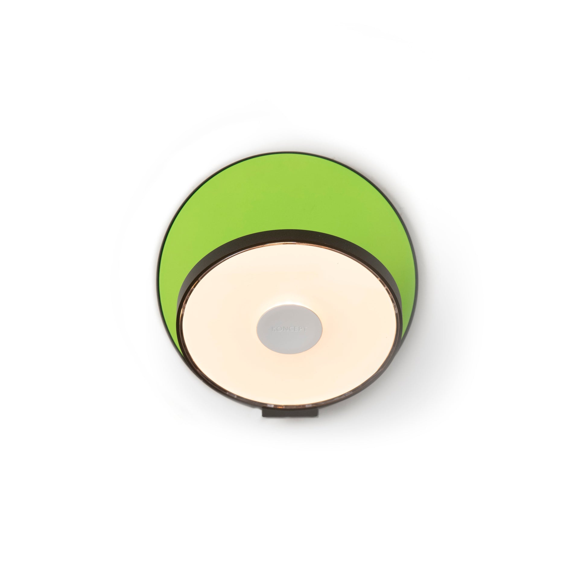 Gravy Wall Sconce Metallic Black Body Matte Green Plates Plug In Grw S Mbk Mgn Pi by Koncept Inc