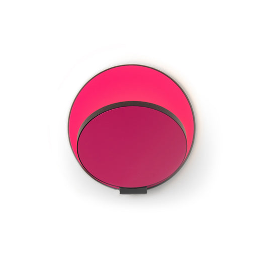 Gravy Wall Sconce Metallic Black Body Matte Hot Pink Plates Plug In Grw S Mbk Mhp Pi by Koncept Inc