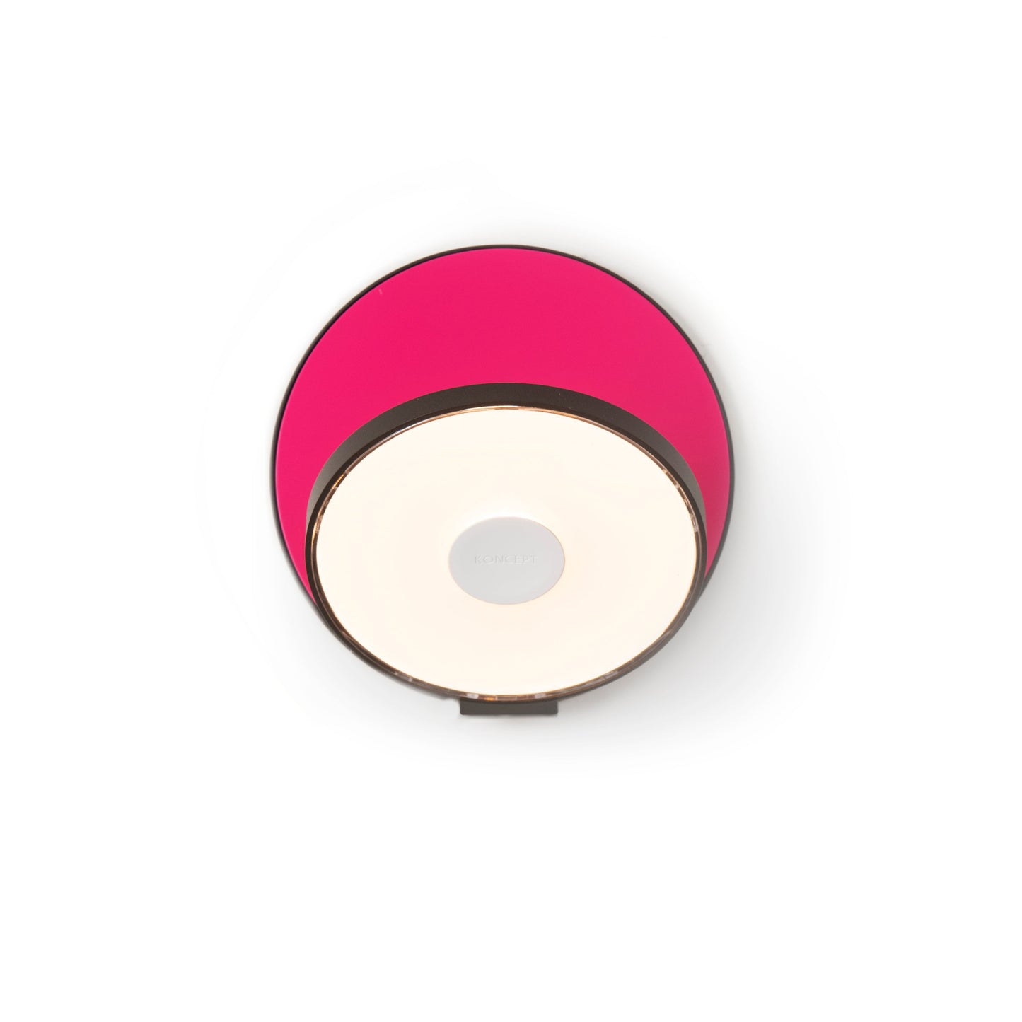 Gravy Wall Sconce Metallic Black Body Matte Hot Pink Plates Plug In Grw S Mbk Mhp Pi by Koncept Inc