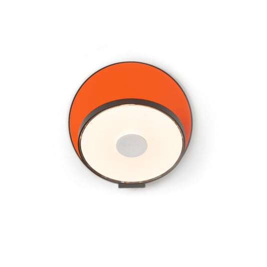 Gravy Wall Sconce Metallic Black Body Matte Orange Plates Plug In Grw S Mbk Mor Pi by Koncept Inc