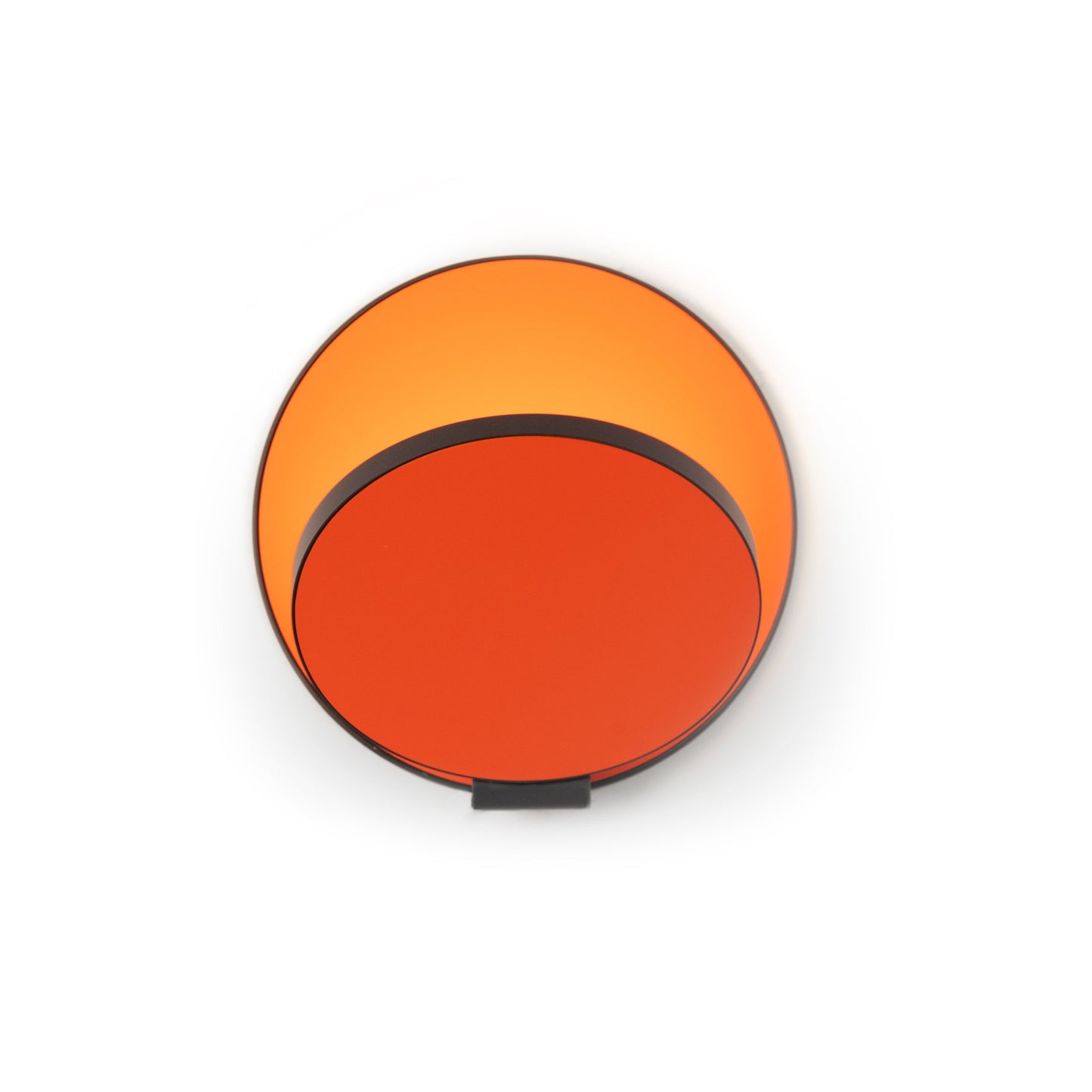 Gravy Wall Sconce Metallic Black Body Matte Orange Plates Hardwire Grw S Mbk Mor Hw by Koncept Inc