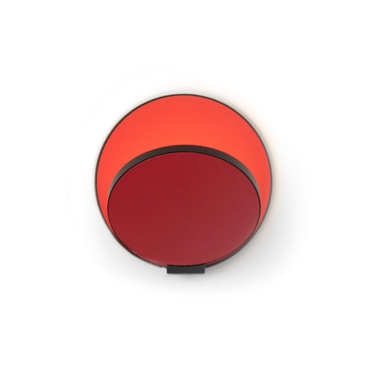 Gravy Wall Sconce Metallic Black Body Matte Red Plates Hardwire Grw S Mbk Mrd Hw by Koncept Inc