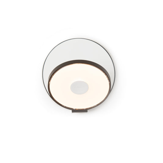 Gravy Wall Sconce Metallic Black Body Matte White Plates Hardwire Grw S Mbk Mwt Hw by Koncept Inc