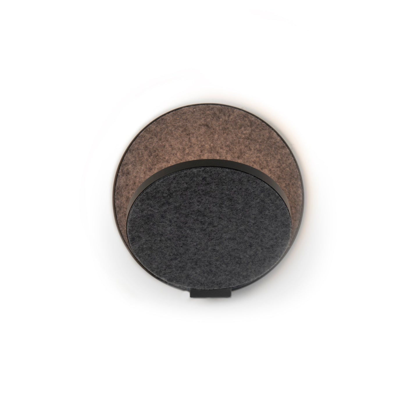 Gravy Wall Sconce Metallic Black Body Oxford Felt Plates Hardwire Grw S Mbk Oxf Hw by Koncept Inc